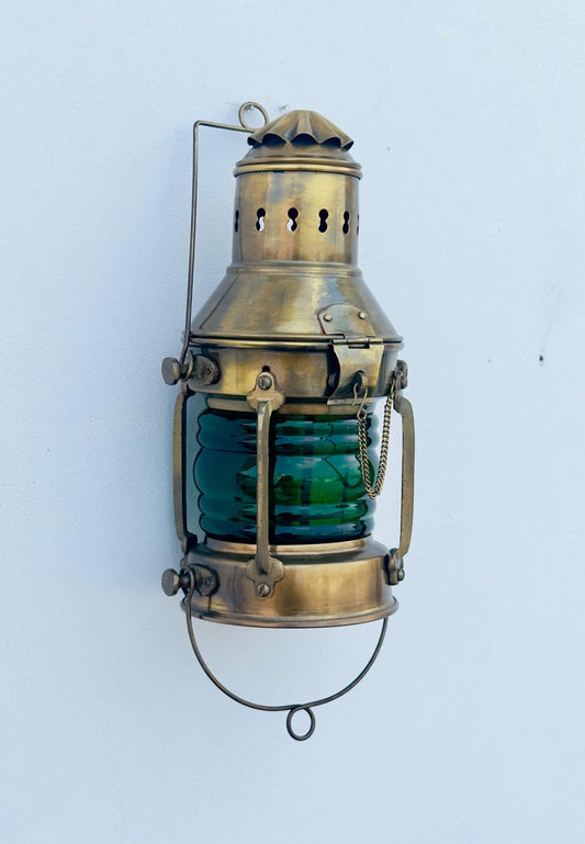 MEDIEVALMART Antique Finish Burton Nautical Maritime Ship Oil Lamp