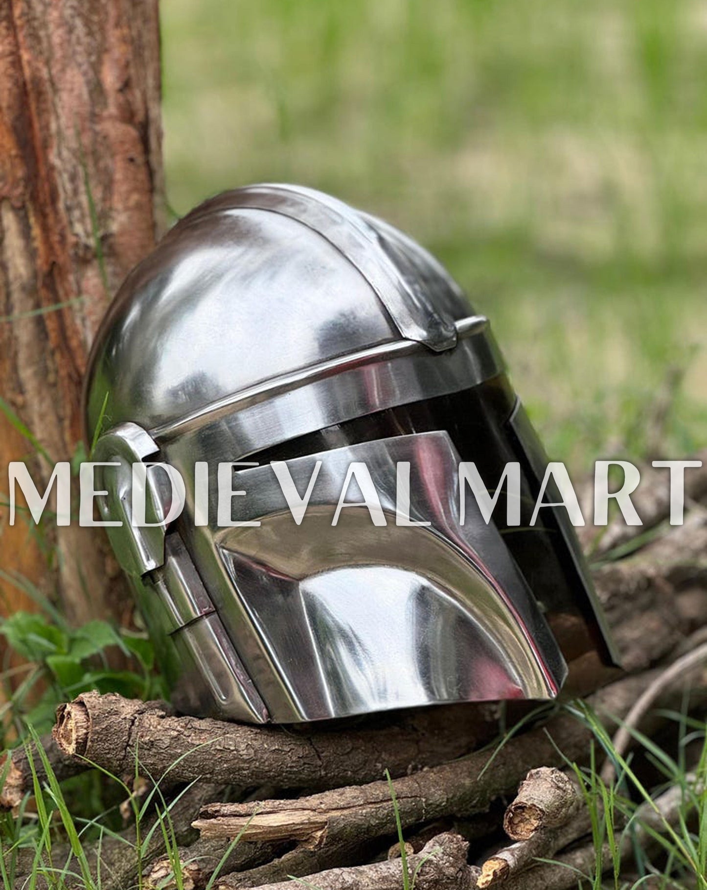 MEDIEVALMART "The Mandalorian" Din Djarin Helmet W/H Free Stand | Star Wars Props