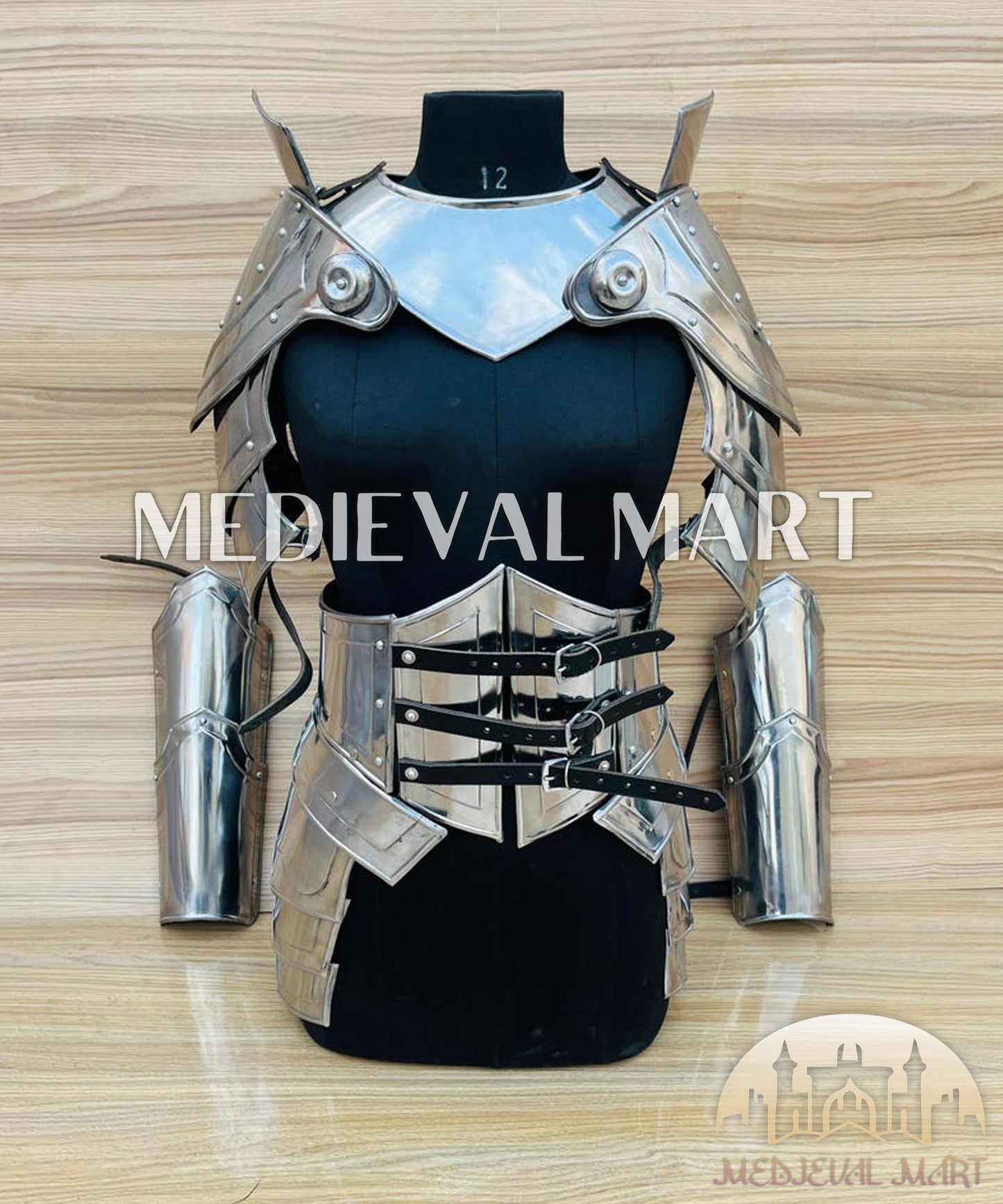 MEDIEVALMART (Isolara Dragonplate) Women’s Armor W/H Frost belt or Arms Armor
