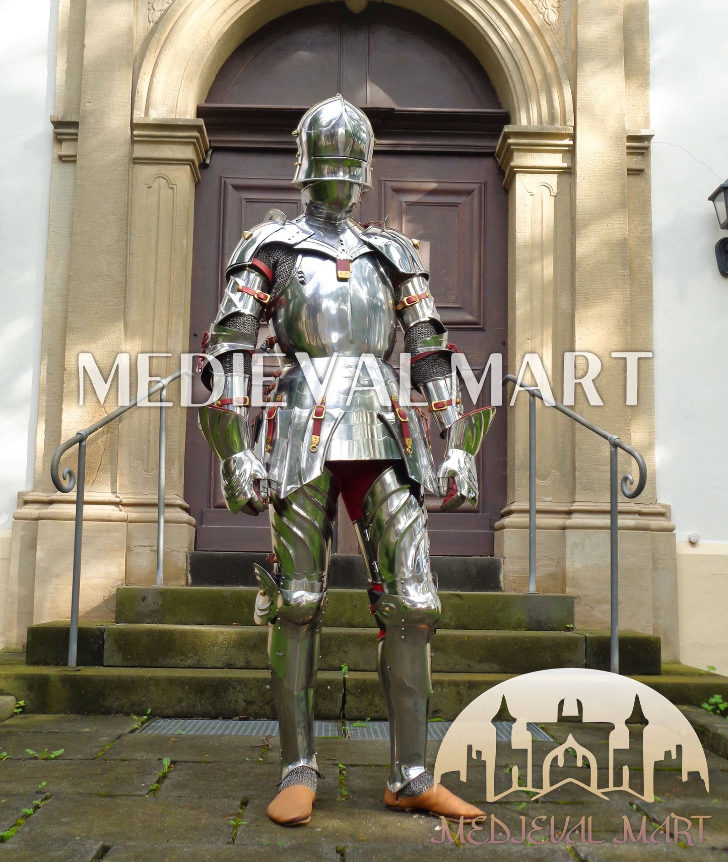 MEDIEVALMART 15th Century Gothic Full Plate Armor | Medieval Knight Suit For Reenactment & Cosplay