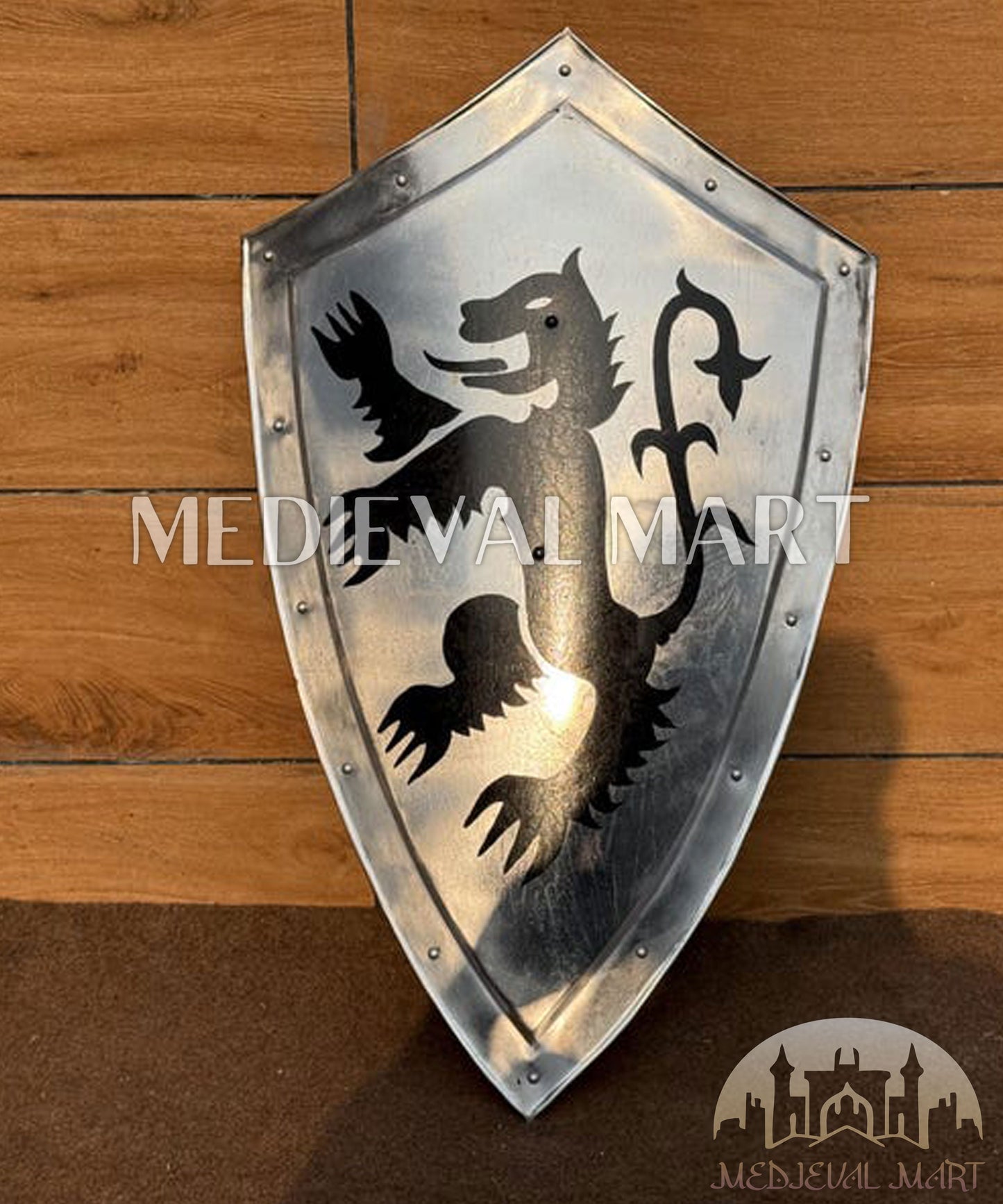 MEDIEVALMART Medieval Templar Dragon Crusader Shield | Gift for Dad
