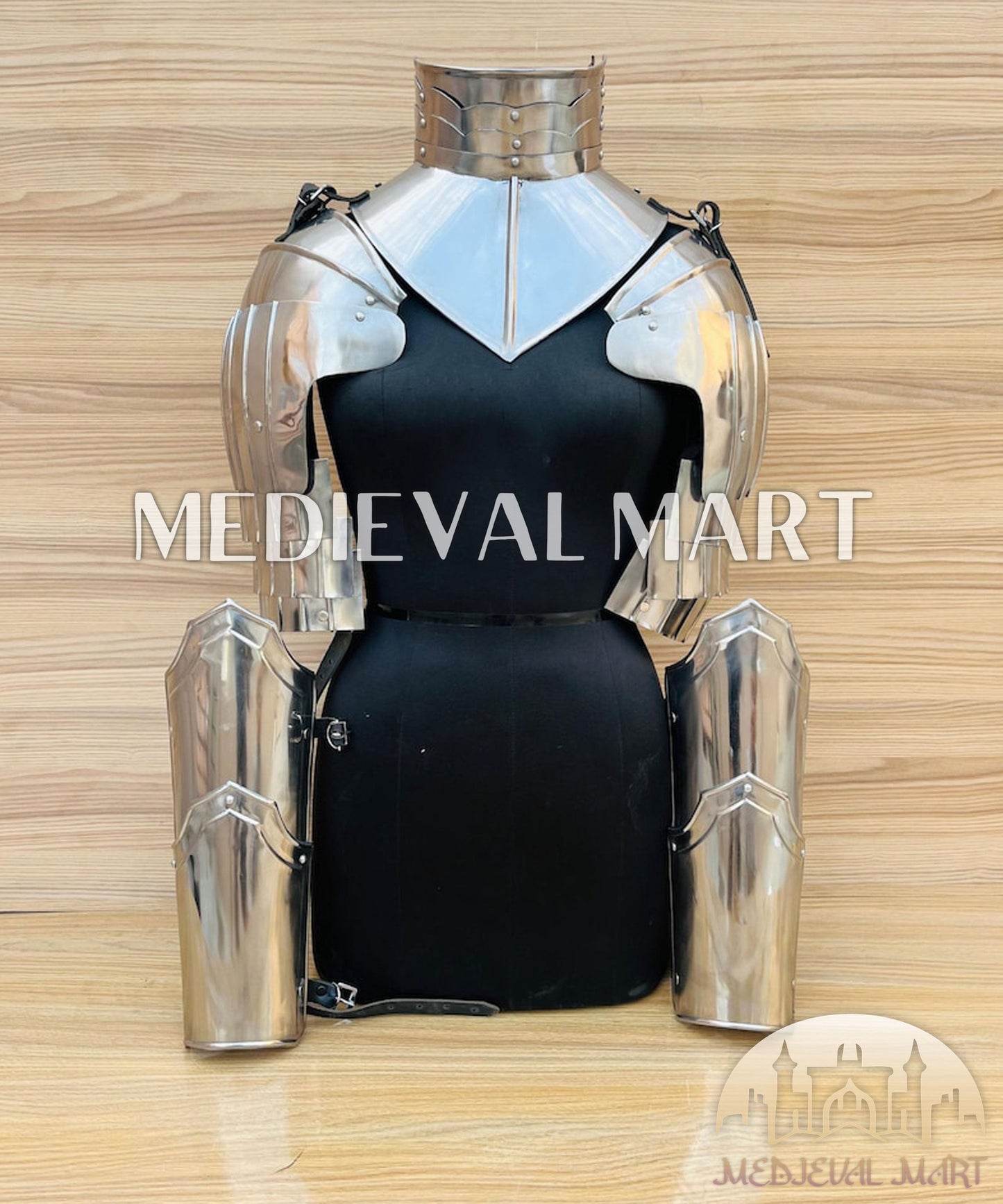 MEDIEVALMART MedievalMart (Solmara KnightWard) Women’s Armor With Pauldron & Bracer