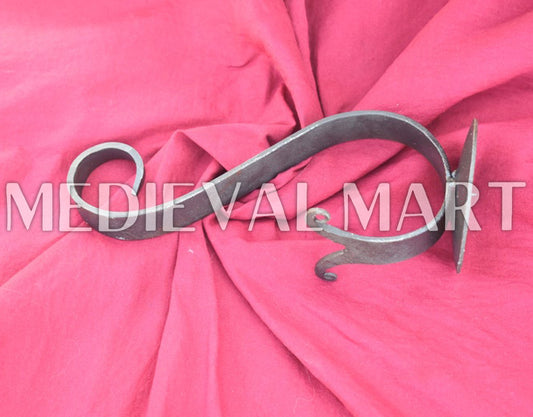 MEDIEVALMART Hand Forged Medieval Iron Candle Stand For Wall Hanging