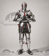 MEDIEVALMART 15th Century Gothic Parade Knight Armor | Late Medieva Full Plate Chainmail Suit for Reenactment