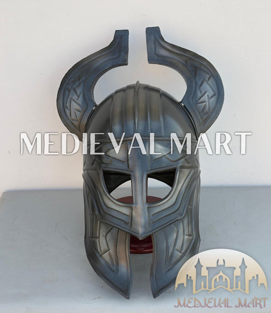 MEDIEVALMART Great Fantasy Helmet With Metal Horns or Free Stand | LARP Props