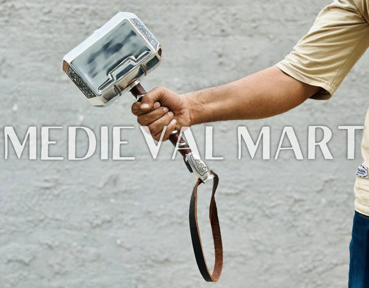 MEDIEVALMART Avengers Legends Thor Mjolnir Mighty Hammer Marvel Prop Replica