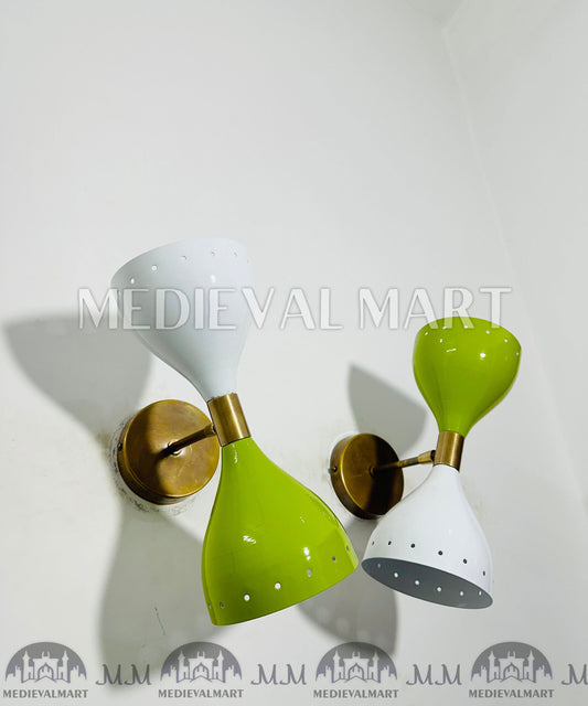 MEDIEVALMART Italian Lamp Modern Wall Sconce Bedside Lamp Mid century Fixture Handcrafted