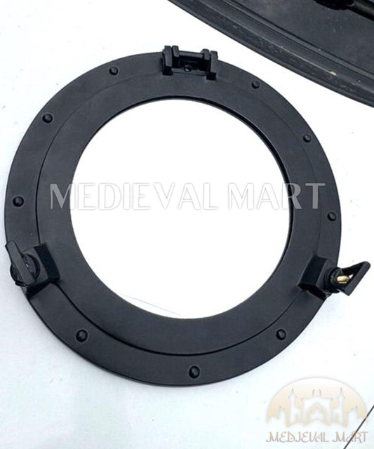 MEDIEVALMART Z Black Finish Maritime Ship Porthole