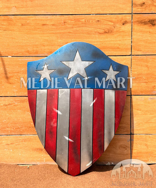 MEDIEVALMART Marvel Avengers Steve Rogers Damaged Shield 24" Inch | Gift for Son