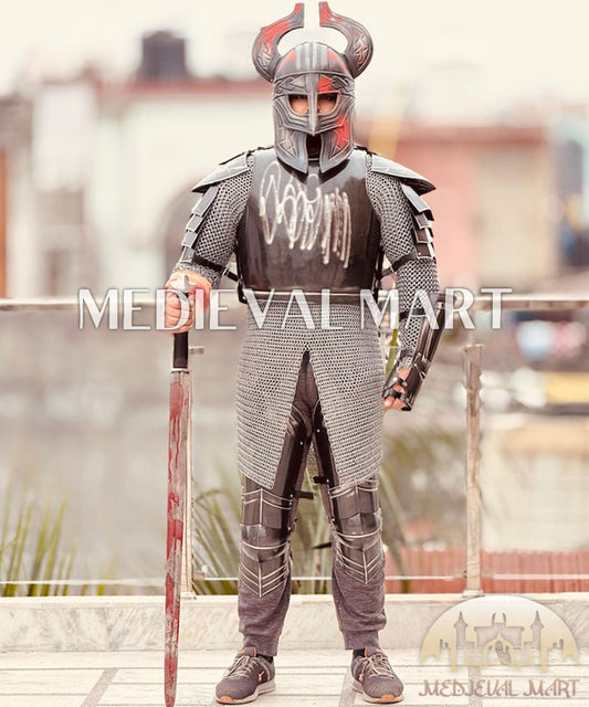 MEDIEVALMART Medieval Battle Ready Fantasy Dark Knight Armor Suit