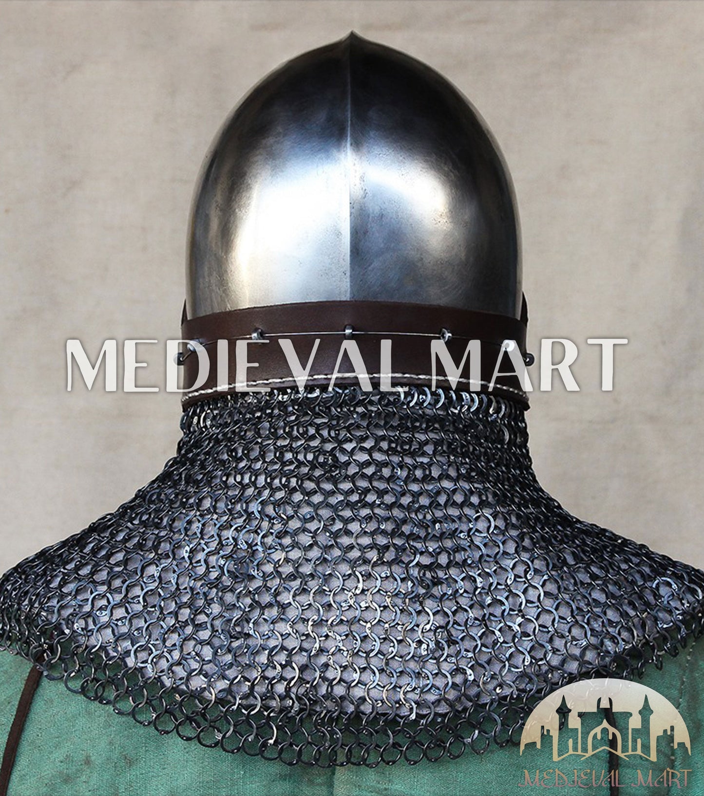 MEDIEVALMART Barbute XVth-Century Italian Open Face T-Shaped Bascinet