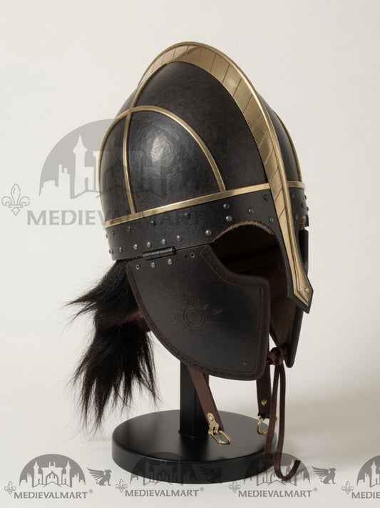 MEDIEVALMART Casque Armet "Simple" du guerrier Alexandre le Grand du 4ème siècle avant J.C.