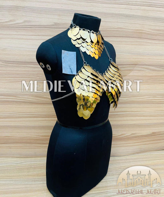 MEDIEVALMART Women’s (SunForge) Plate Bra Armor W/H Neck Armor