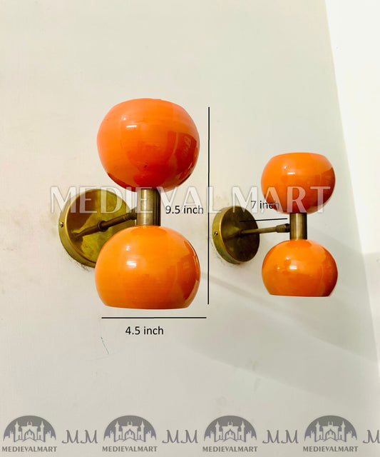 MEDIEVALMART Handmade Diabolo Wall Sconce Brass Stilnovo Style Wall Fixture Vanity Lights