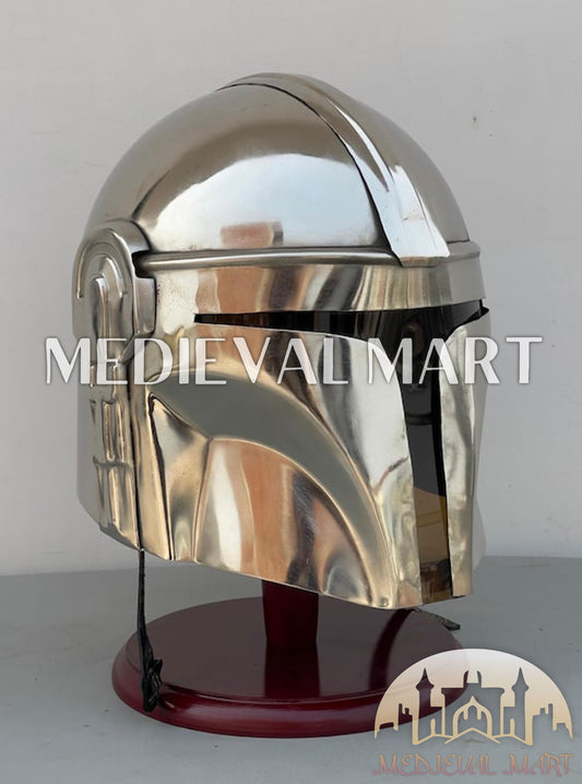 MEDIEVALMART "The Mandalorian" Din Djarin Boba Fett Helmet W/H Free Stand | Star Wars Props