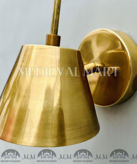 MEDIEVALMART Brass Wall Sconce: Gothic Mid Century Modern Vanity Light Fixture