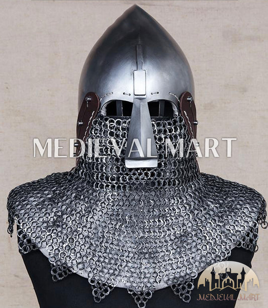 MEDIEVALMART IX Century European Nasal Bascinet Helmet for HMB; SCA; Buhurt