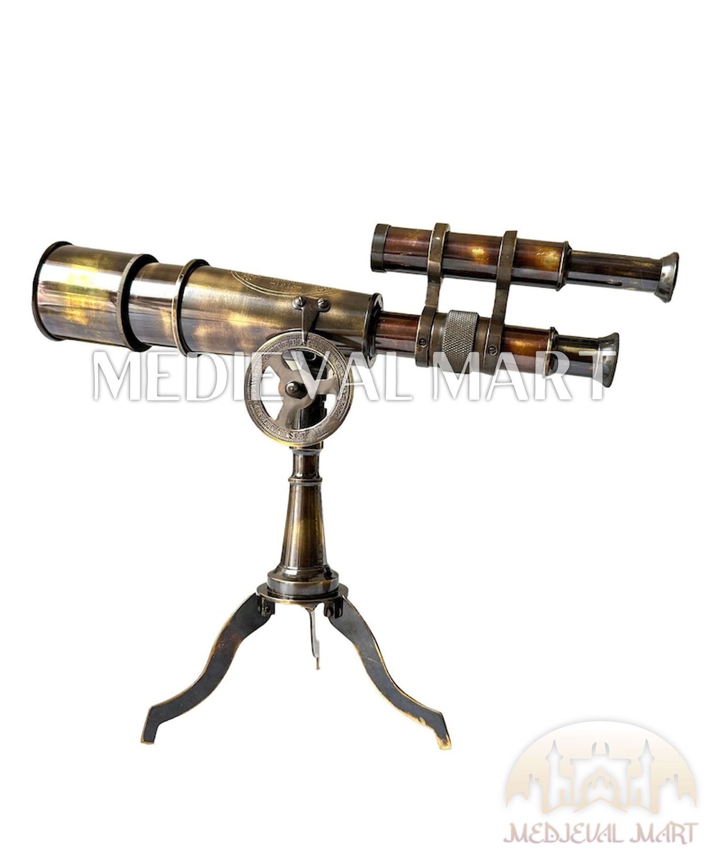 MEDIEVALMART Nautical Antique Telescope with Tripod, Corporate Gift, Groomsmen Gift