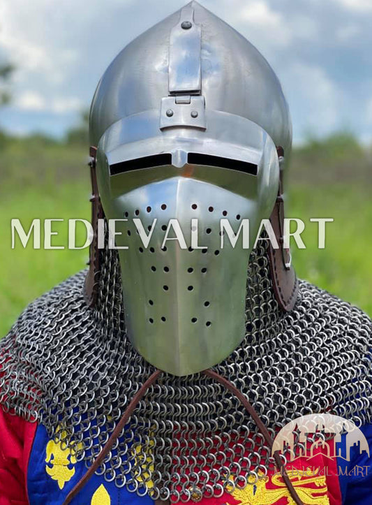 MEDIEVALMART Extreme Collection of Medieval Bascinet Longface Buhurt kalpvissior Helmet