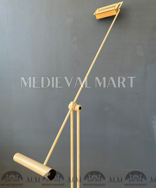 MEDIEVALMART 1970s White Samurai Floor Lamp by Shigeaki Asahara for Stilnovo
