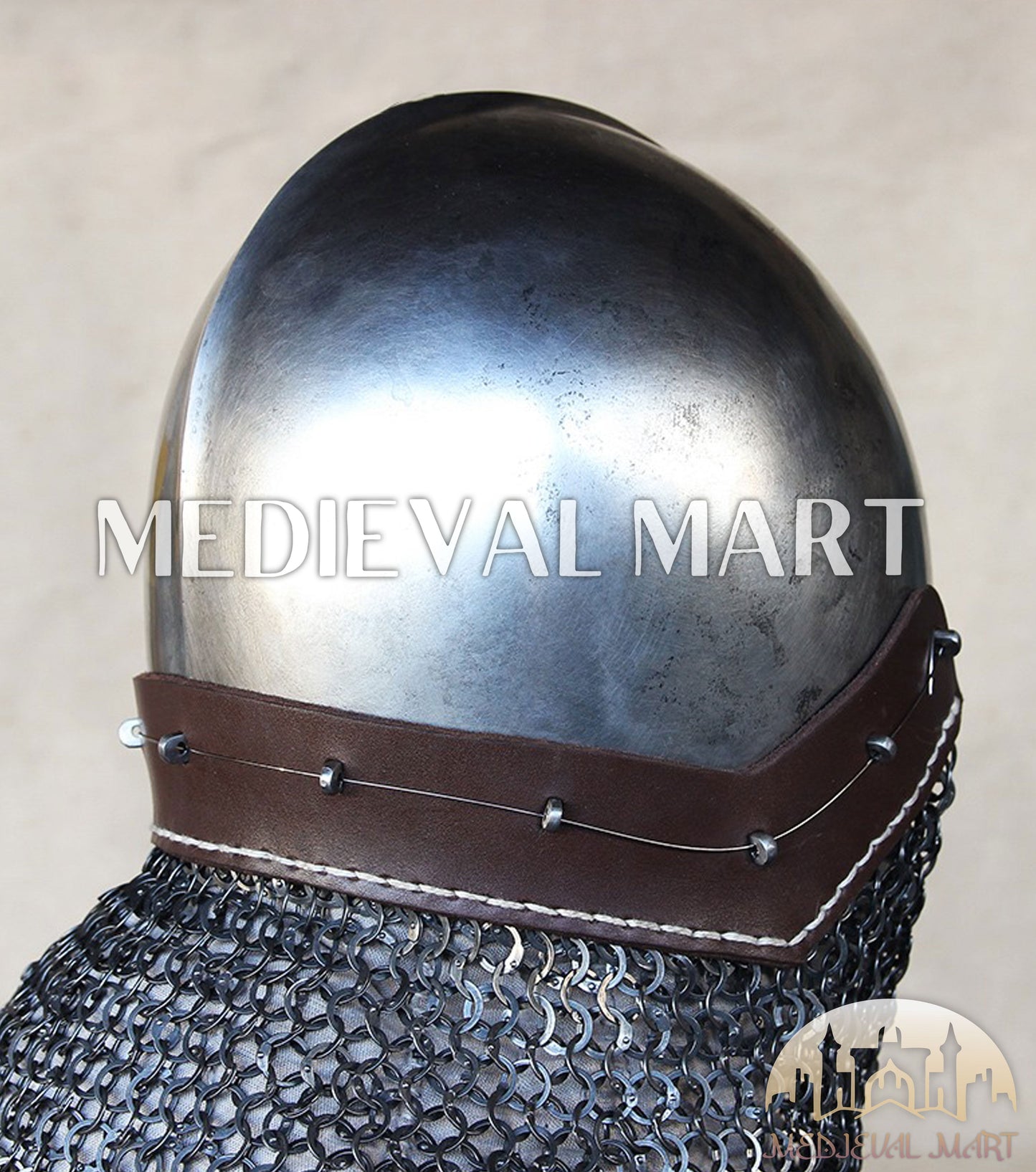 MEDIEVALMART Barbute XVth-Century Italian Open Face T-Shaped Bascinet