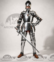 MEDIEVALMART 15th Century Gothic Full Plate Armor | Medieval Knight Suit For Reenactment & Cosplay