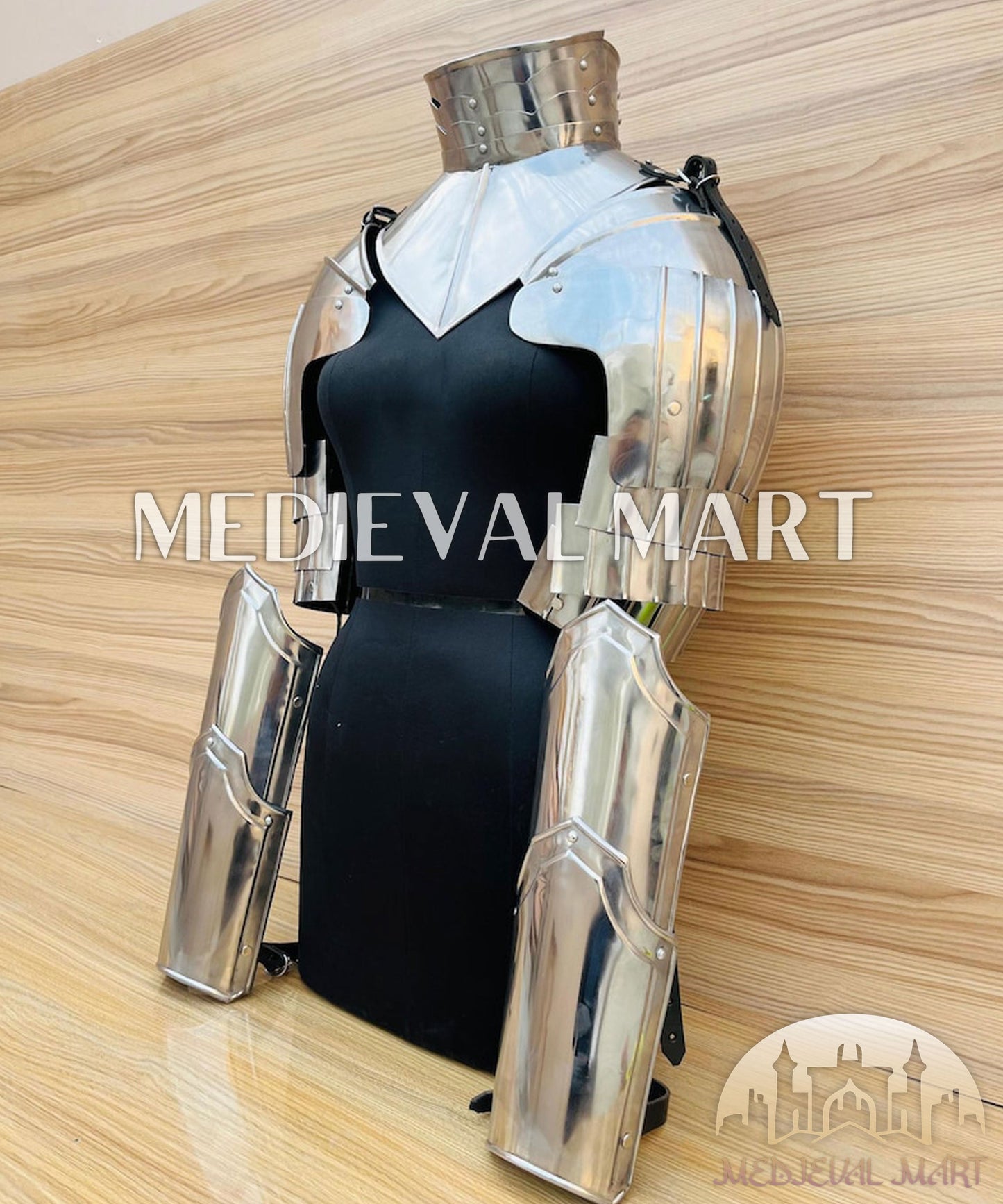 MEDIEVALMART MedievalMart (Solmara KnightWard) Women’s Armor With Pauldron & Bracer