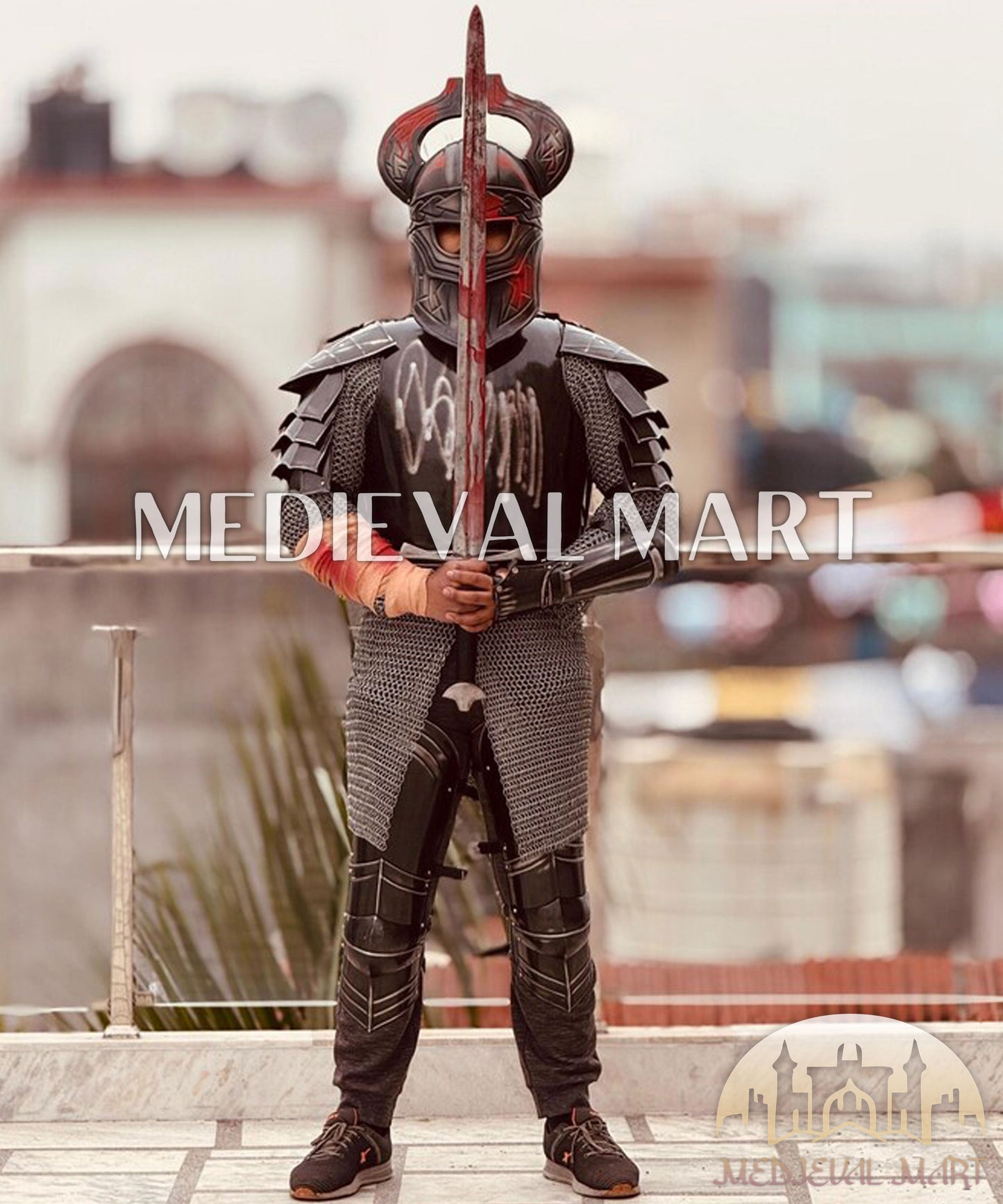 MEDIEVALMART Medieval Battle Ready Fantasy Dark Knight Armor Suit