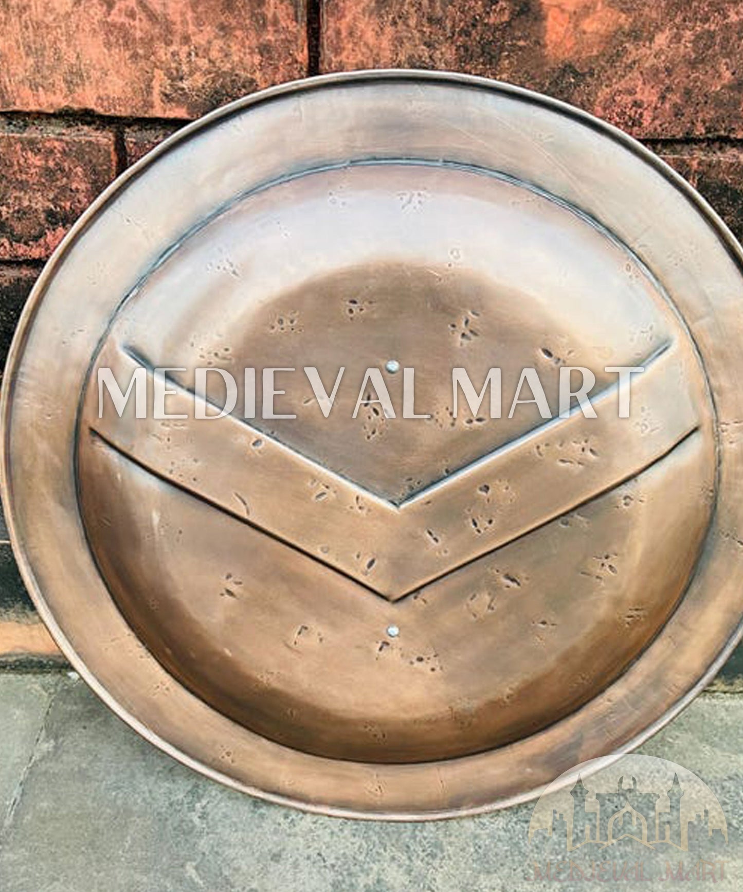 MEDIEVALMART Medieval "300 Moive" King Leonidas Crusader Shield Bronze Finish Halloween Gift for Dad - 300 Props