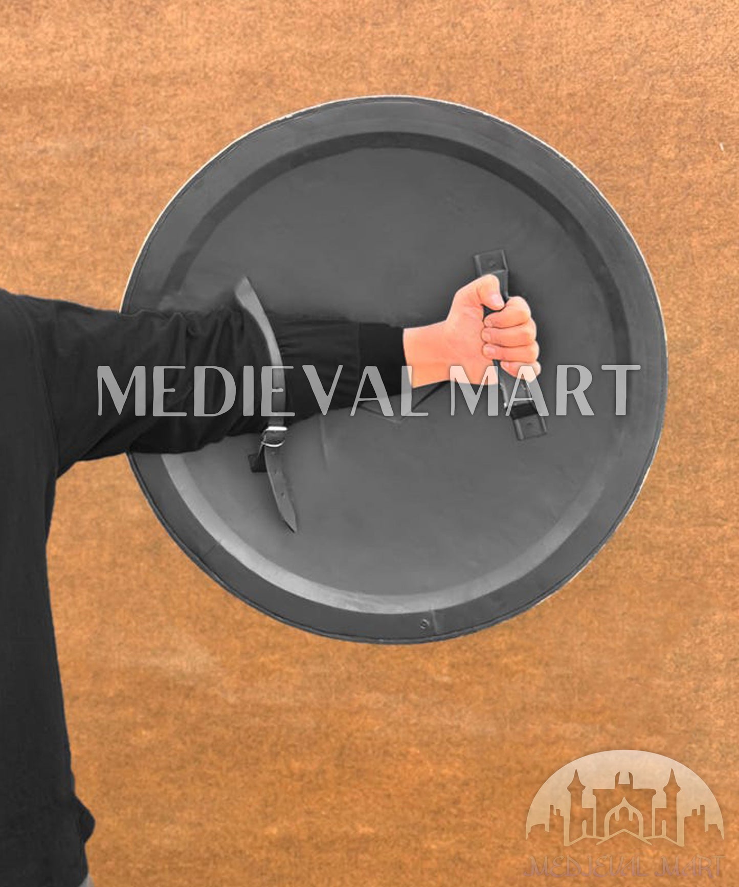 MEDIEVALMART Medieval 300 Spartans King Leonidas Shield Gold Finish | Gift for Dad