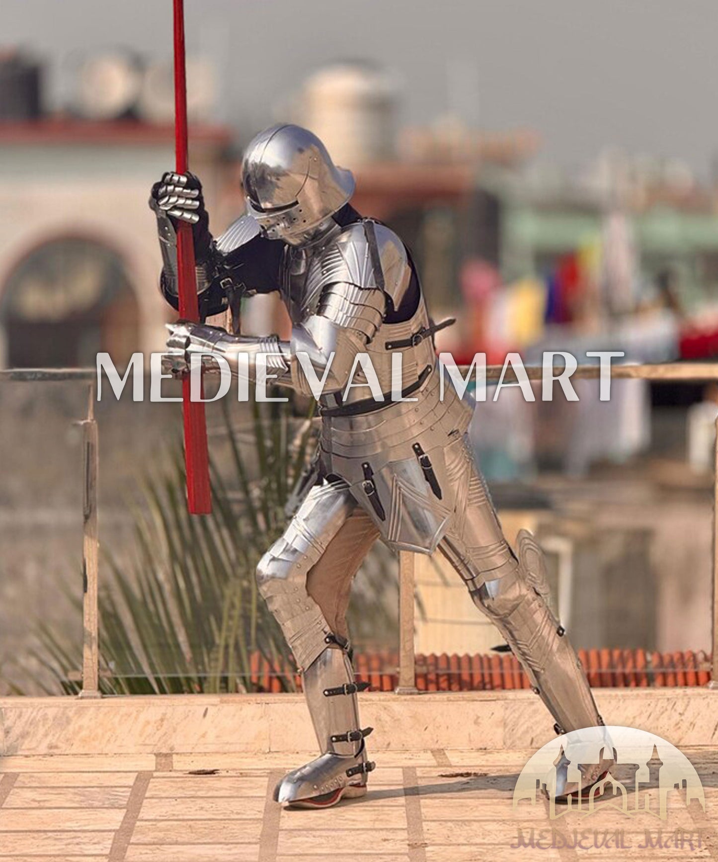MEDIEVALMART Medieval Gothic Knight Suit Of Armor German Combat
