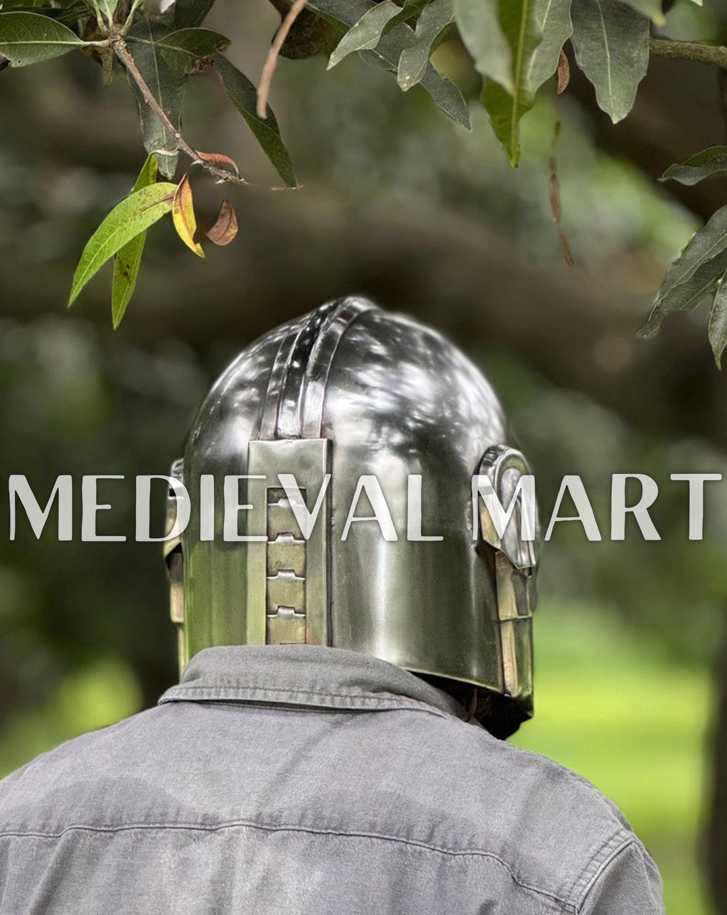 MEDIEVALMART "The Mandalorian" Din Djarin Helmet W/H Free Stand | Star Wars Props