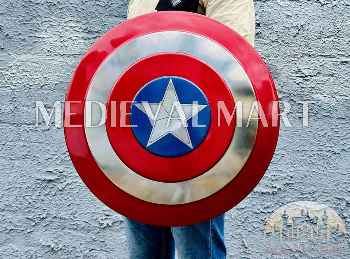 MEDIEVALMART Marvel Legend Captain America Shield Marvel Prop Replica