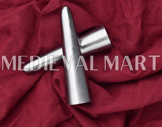 MEDIEVALMART Hand-Forged Medieval Polish Butt Cap Pack Of 2