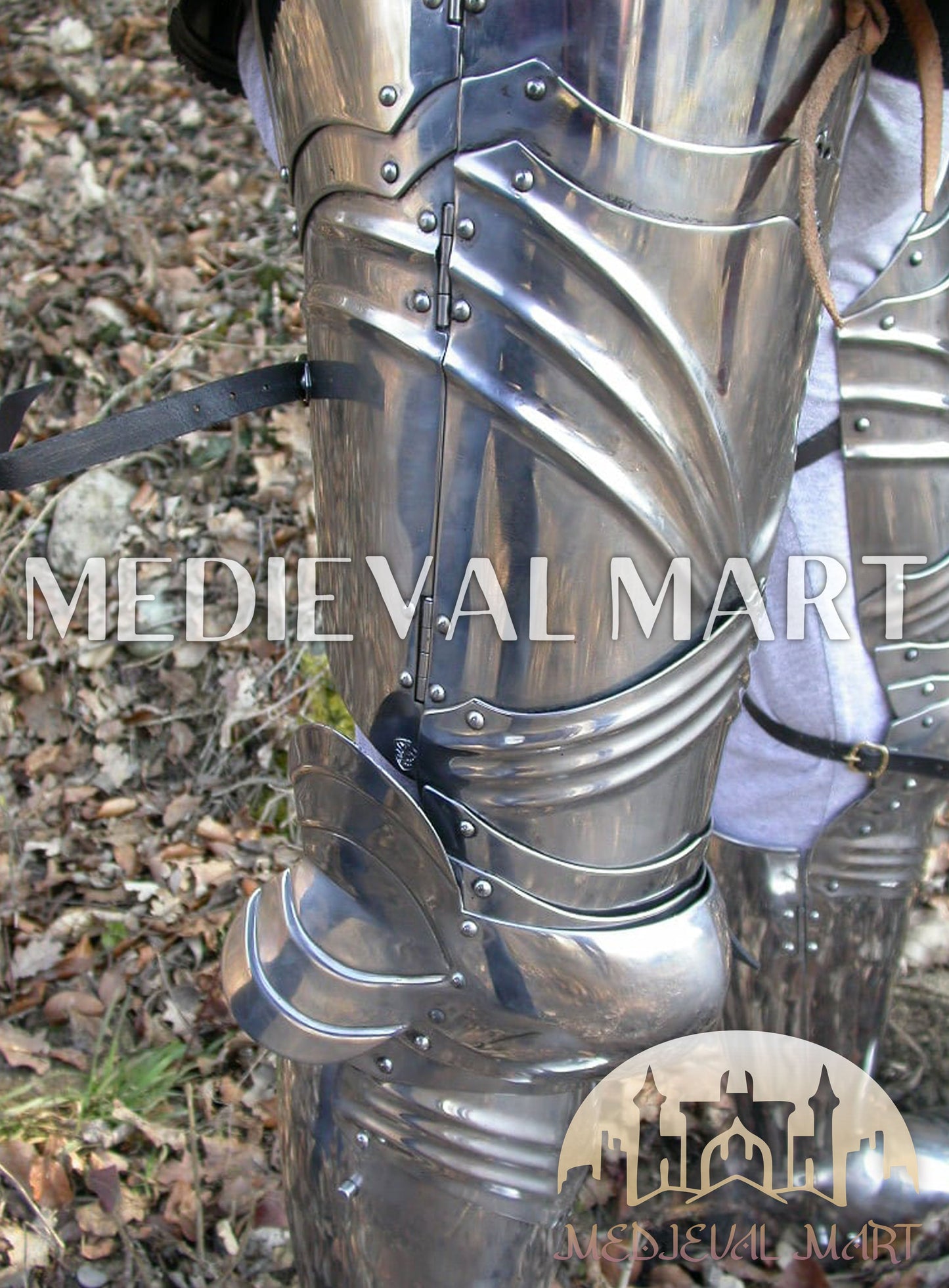 MEDIEVALMART Medieval 15th century Germans knight warrior full body complete metal armour costume with Sword and Chain mail Inner