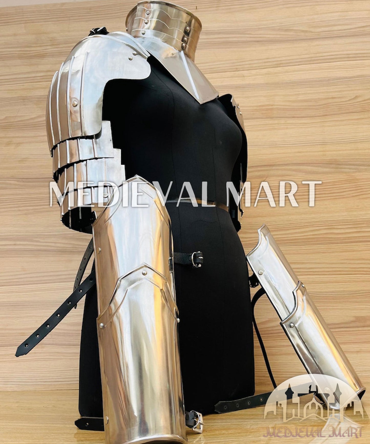 MEDIEVALMART MedievalMart (Solmara KnightWard) Women’s Armor With Pauldron & Bracer