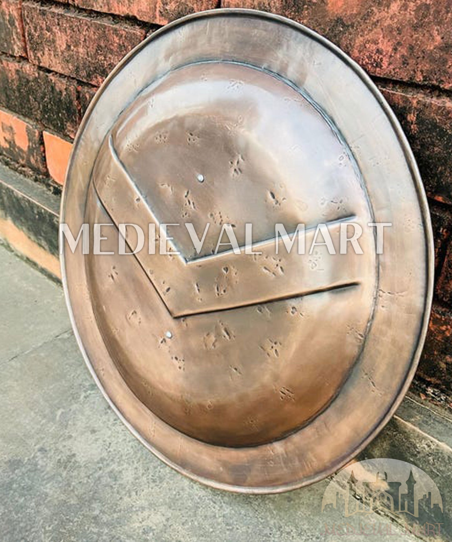MEDIEVALMART Medieval "300 Moive" King Leonidas Crusader Shield Bronze Finish Halloween Gift for Dad - 300 Props