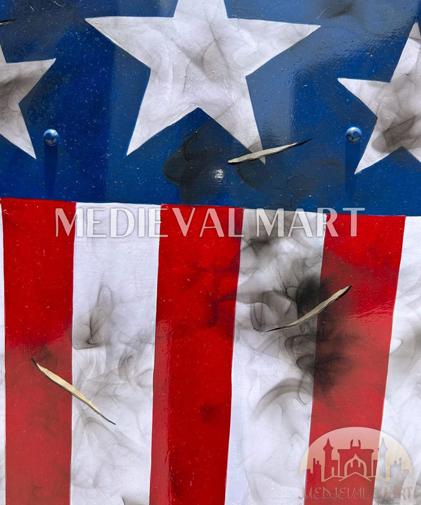 MEDIEVALMART First Avengers Steve Rogers Damaged Shield | Gift for Cosplayer