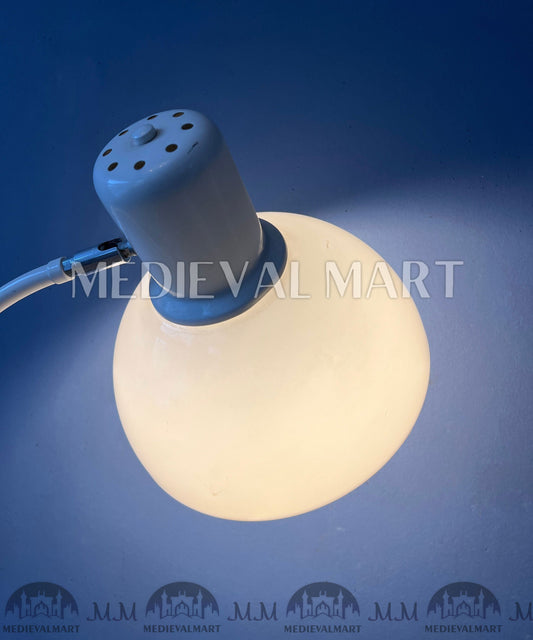 MEDIEVALMART Vintage Beige Mid Century Floor Lamp with Plexiglass Shade