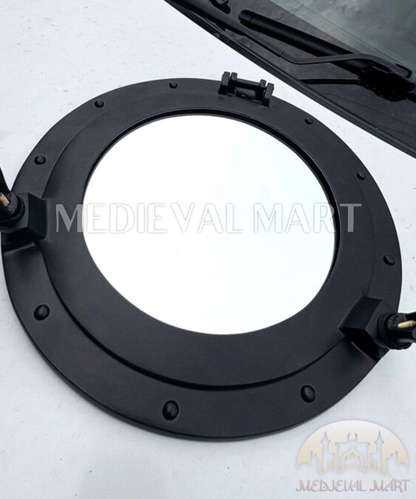 MEDIEVALMART Shiny Gold Finish Maritime Ship Porthole