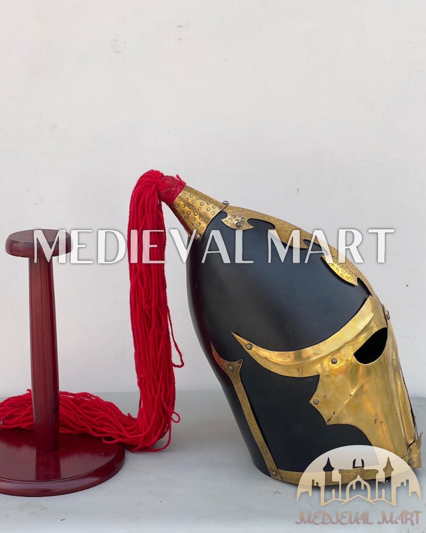 MEDIEVALMART Fantasy Dark Elf Druchii Warhammer Helmet W/H Free Stand | LOTR Props