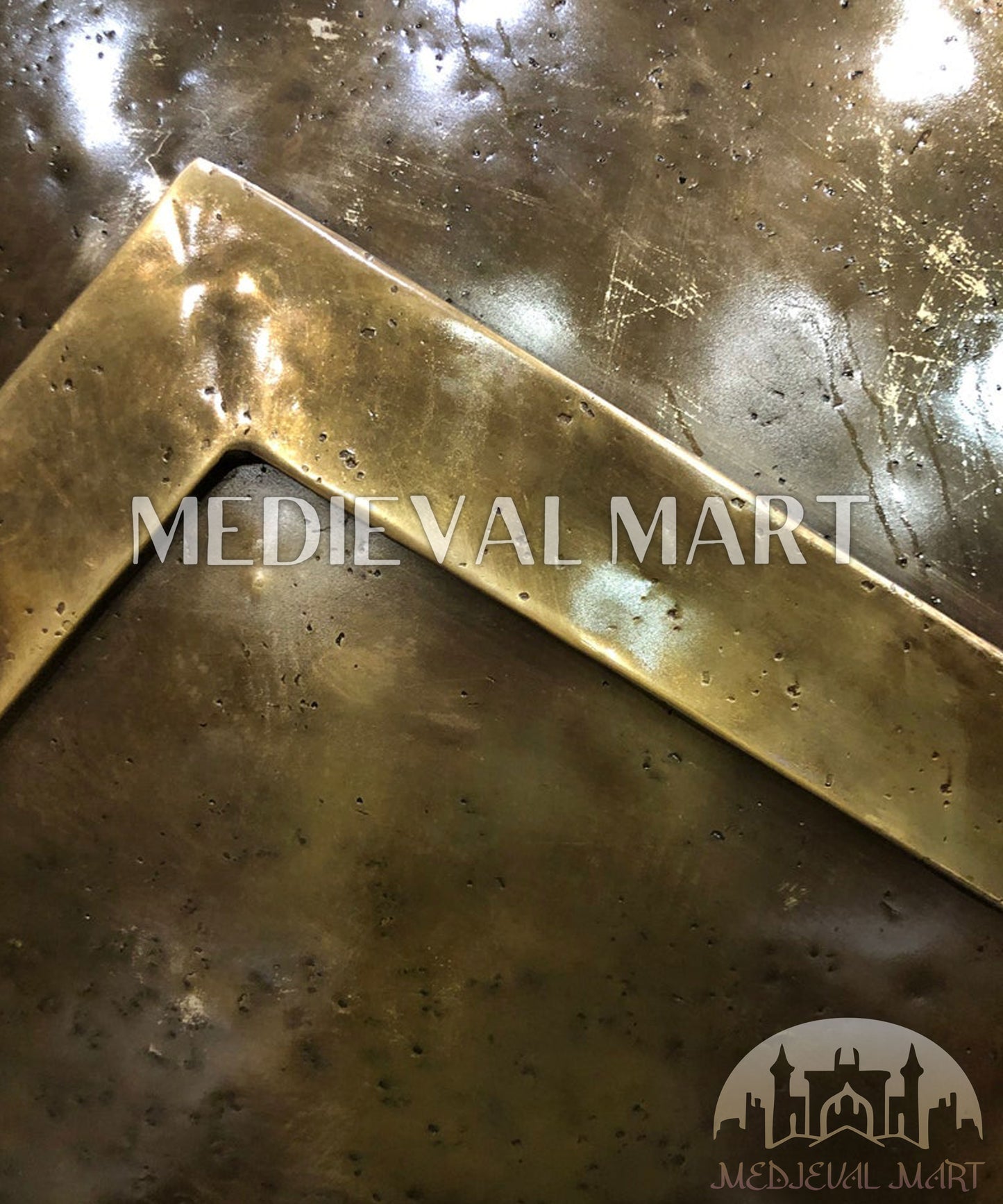 MEDIEVALMART 300 Movie Spartan’s Antique Touch Metal Shield | Gifts For Dad