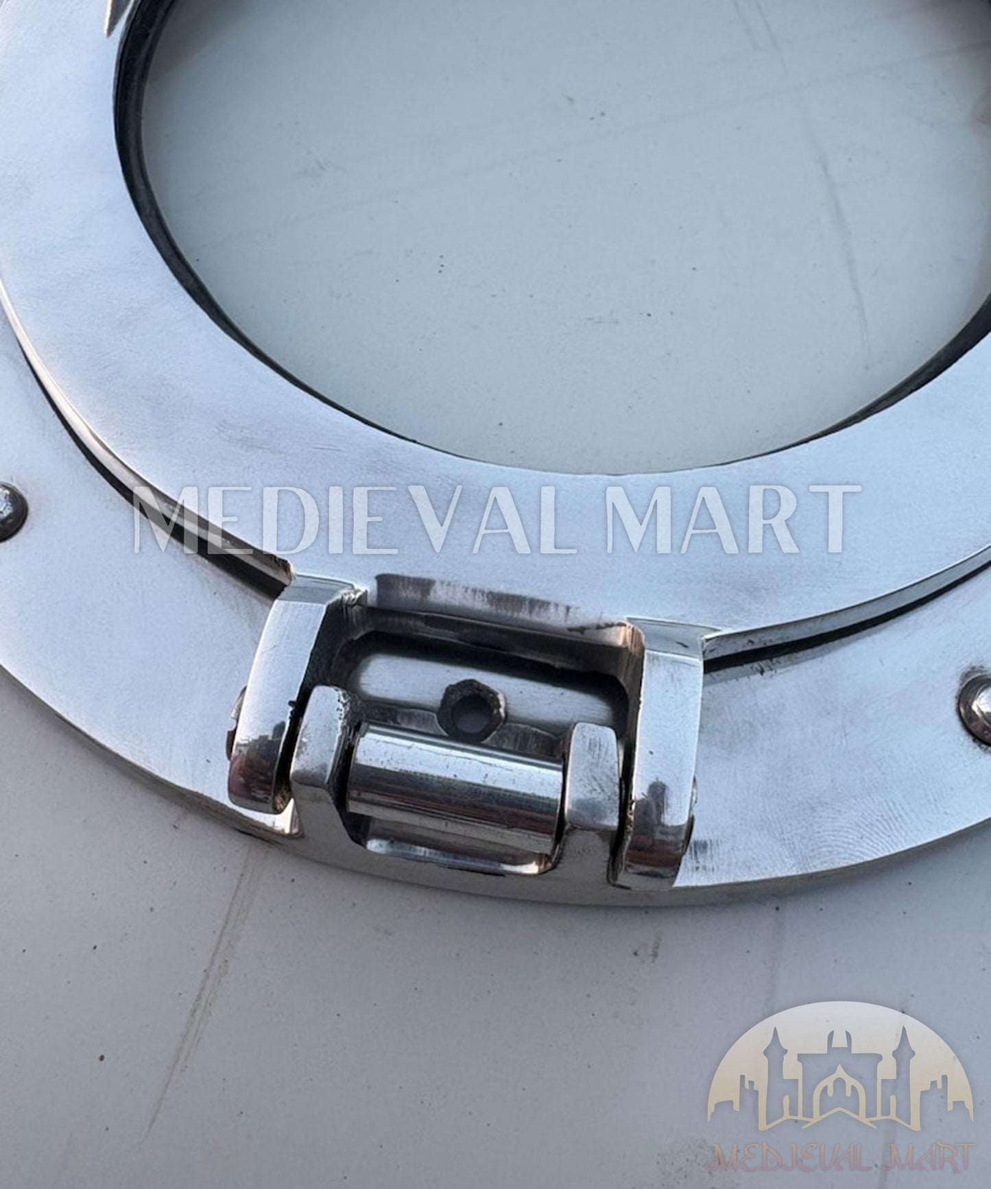 MEDIEVALMART Shiny Chrome Finish Maritime Ship Porthole
