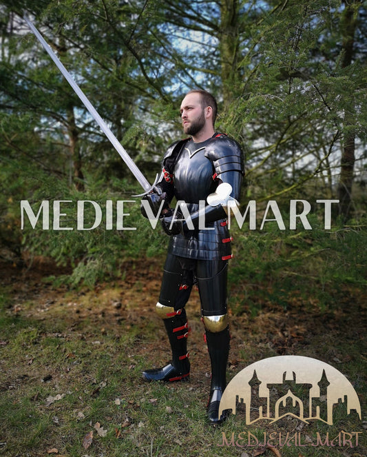 MEDIEVALMART Medieval Roman Empire Kastenbrust full Body Plate Armour Suit W/H Alexander (ROA 1332), Sword