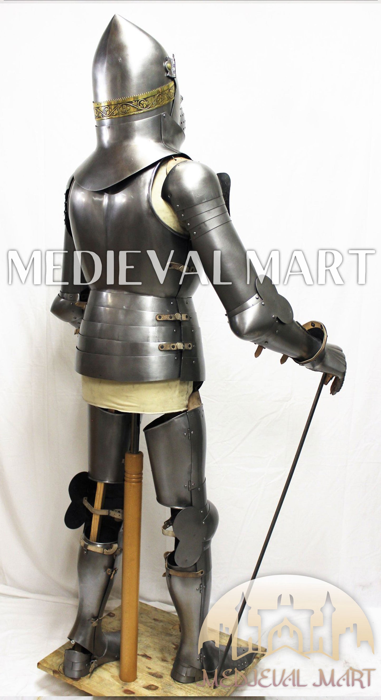 MEDIEVALMART Historical Mild Steel Ancient Rom Soldier Full Armor Costume W/H Bacinet Helmet