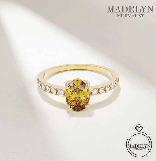 MADELYN MINIMALIST 14k Solid Gold Color Change Solitaire Vintage Engagement Ring | Gift for Her, Wife