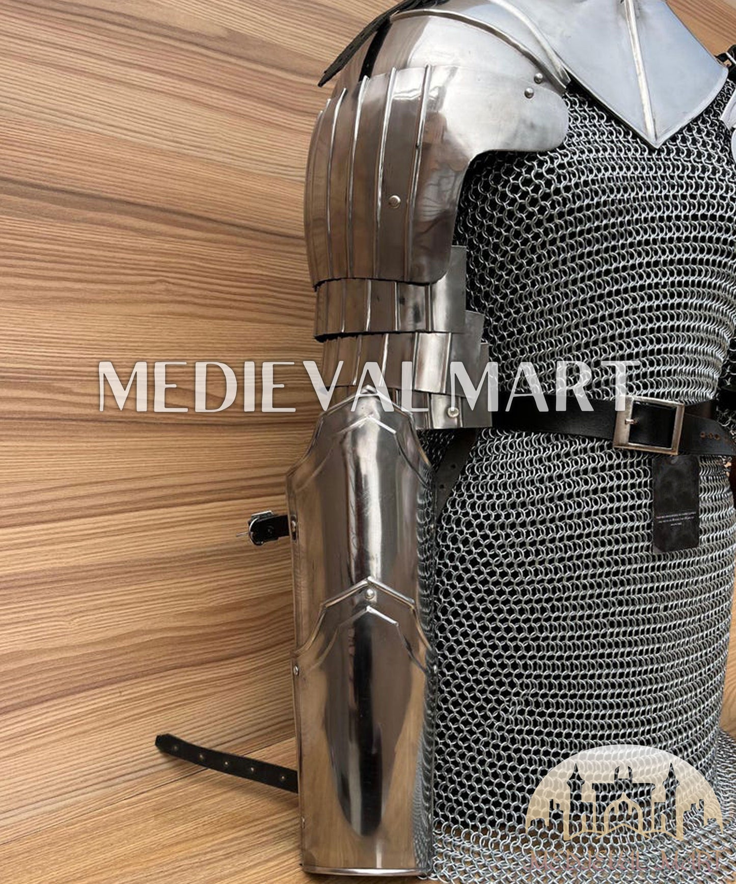 MEDIEVALMART (Solmara Knightward) Women’s Armor W/H (Blazing Fury) Chainmail + Arms Armor