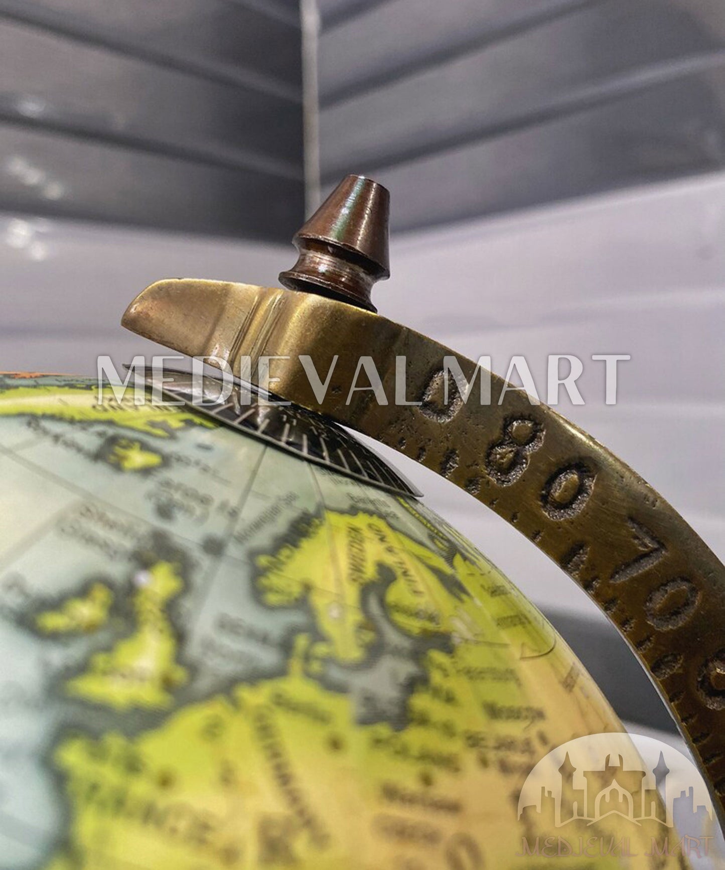 MEDIEVALMART Antique Decorative Table Authentic World Globe Revolving World Map | Christmas Gifts, Gift for Dad, Gift for Mom