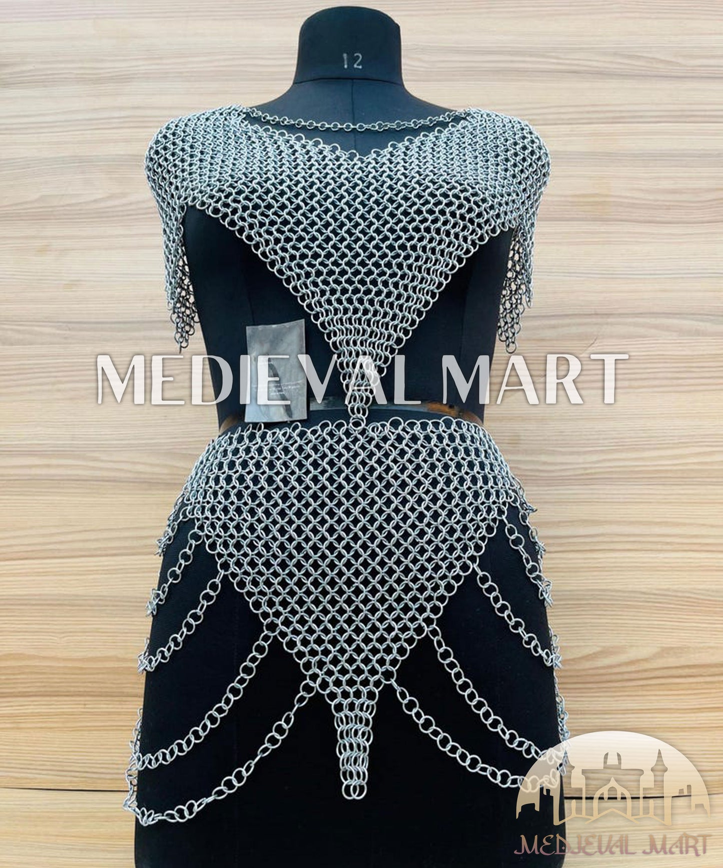 MEDIEVALMART Women’s (Duskblade) Chainmail Armor W/H Skirt