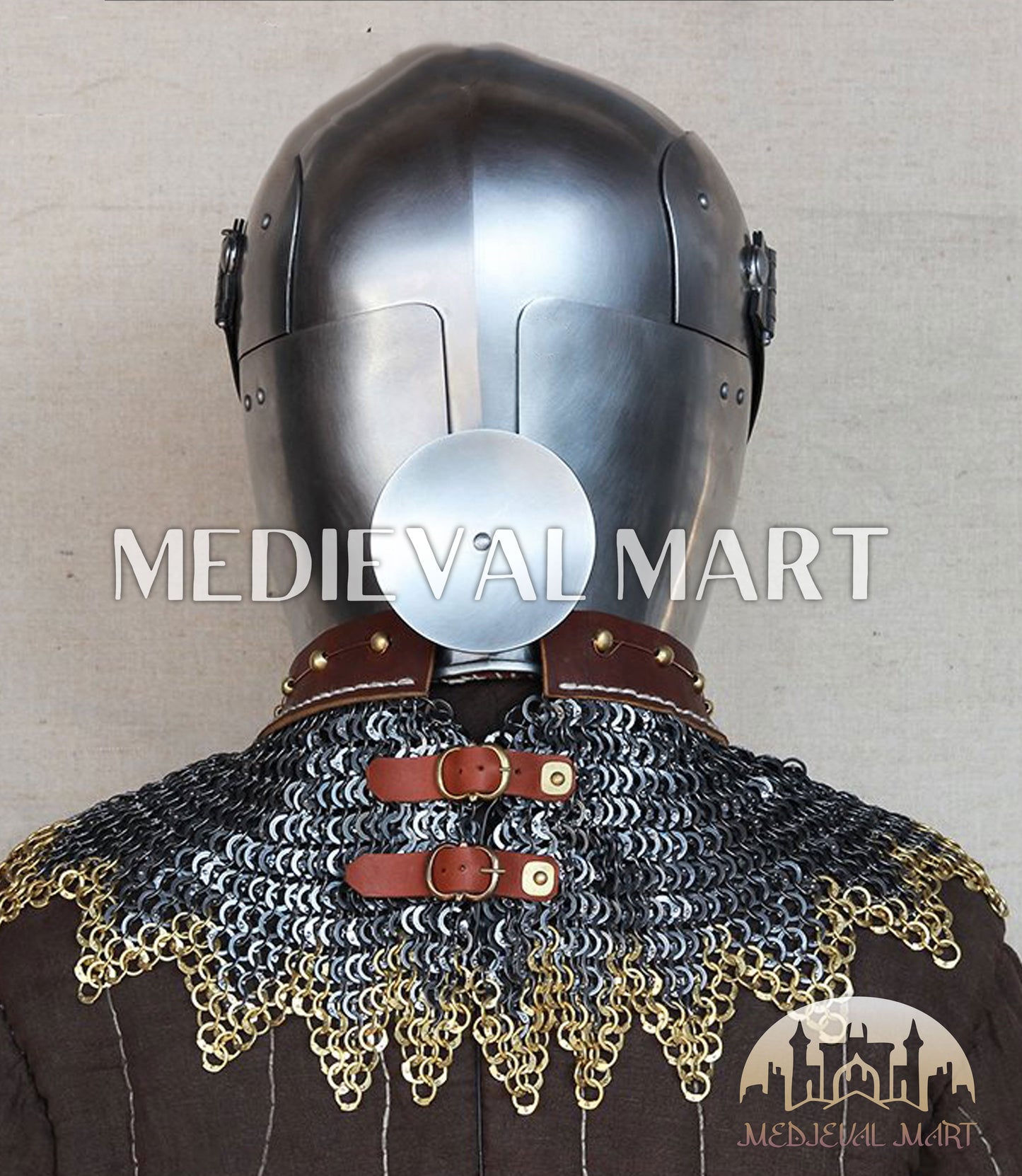 MEDIEVALMART XV Century Italian King Guard Houndskull Combat Bascinet Helmet